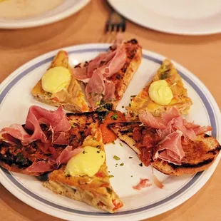 Dine downtown 2022 Spanish egg and Spanish bruschetta