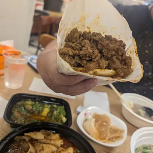 Lamb flatbread