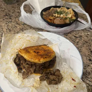 Potato noodles and lamb from Uber eats