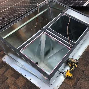 Roof Jack Installed prior to  unit mount.