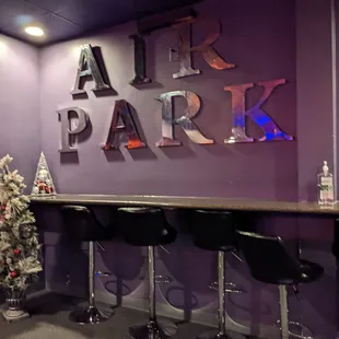 the bar area