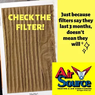 Clean filter means you and your Air Conditioner can breath better air!