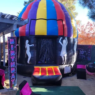 Dance dome with party lights