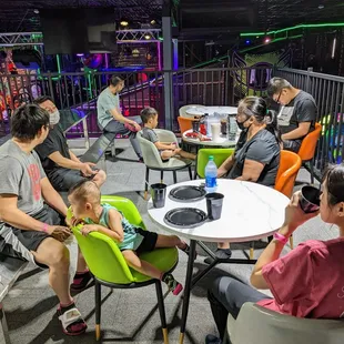 Upstairs seating