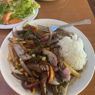 Lomo saltado, very juicy and packed with flavor.
