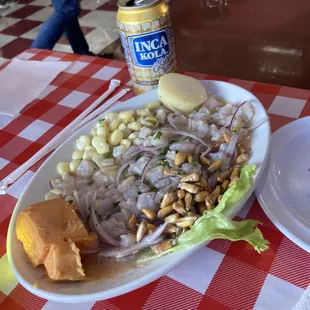 This is the fish ceviche, which was acceptable, but definitely not the best I've had