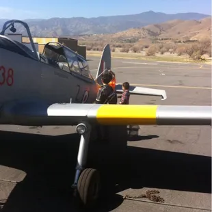 Even kids get to learn and see the new planes that land