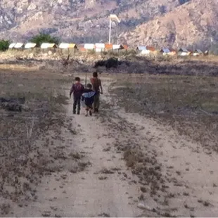 Awesome trail to the camp ground and wind sock kids will love to use the imagination