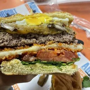 Jameson Apricot glazed cheddar cheeseburger