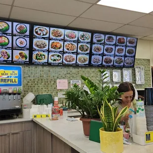 Inside the restaurant