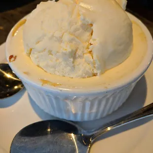 Peach Cobbler and Ice cream