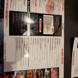 a menu for a restaurant