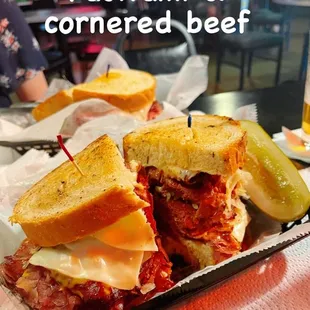 pastrami and corned beef sandwich
