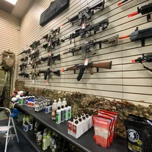 Airsoft tactical gears and rifles  bags