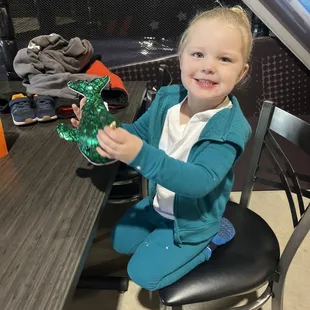 My daughter and her new friend from the manager
