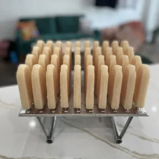 a stack of ice cream bars