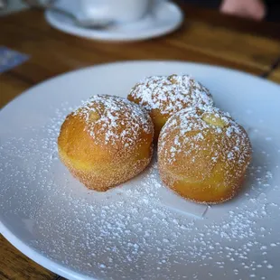 Delicious special of the day!  Filled pastries, they look like donuts but weren&apos;t as sweet