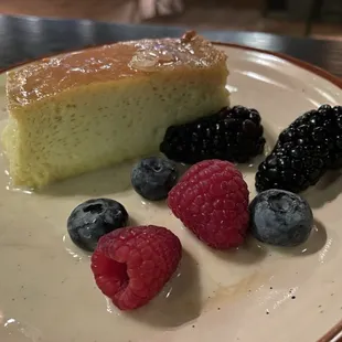 Creme caramel vanilla custard with caramel sauce