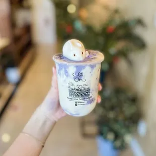 Cheesy Ube $5.50 w/ Bunny Bungee Jelly $3.50 - Instagram @friesandchives