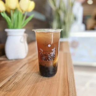 Peach Green Tea - Instagram @friesandchives