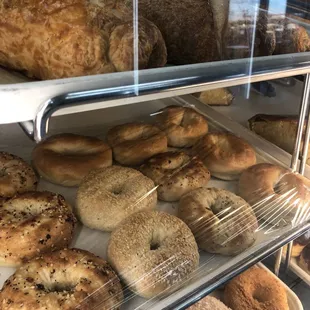a variety of bagels