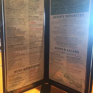 Just the first page of the menu.
