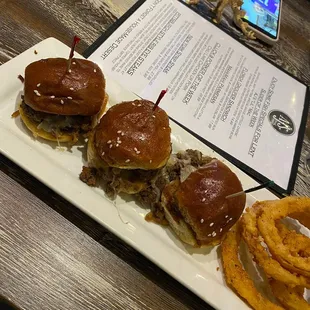 French onion sliders