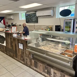 As you walk in the front door the counter &amp; staff greets you