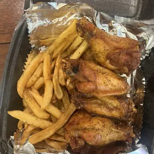 Lemon pepper wings. 8 Piece Fried Wings