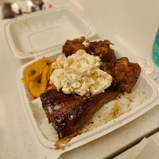 2 Item Combo-  Unagi with Garlic Chicken