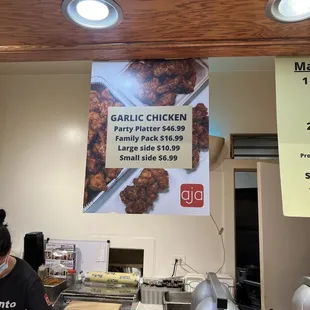 Garlic chicken prices