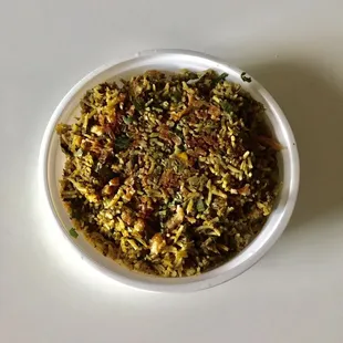 Saag biryani-spinach basamiti rice