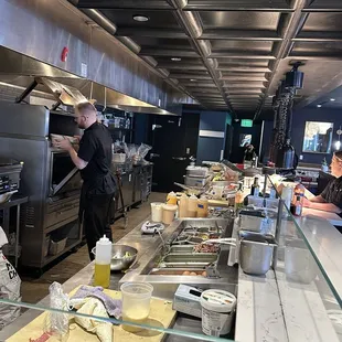 Beautiful open kitchen and seating there