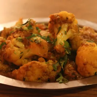 a plate of cauliflower