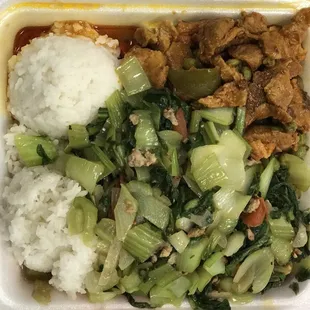 Gisantes and Giniling with Baby Bok Choy.