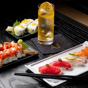 a variety of sushi