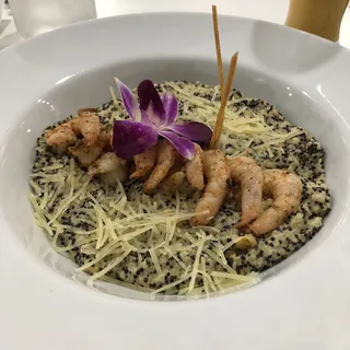 Quinotto con Camarónes