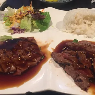 E4. New York Steak Teriyaki Dinner