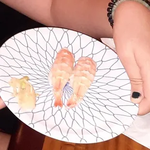 Two shrimp do not constitute a dinner