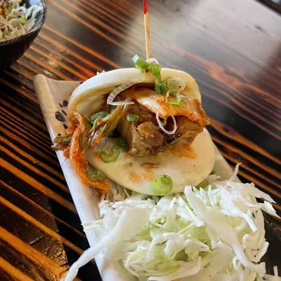 Kimchi pork belly steam bun