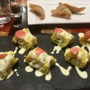 Shrimp Causa Rolls