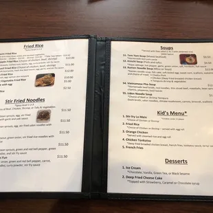 Inside menu