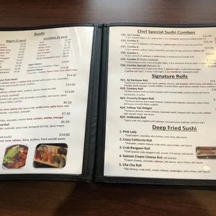 Inside menu