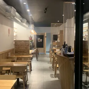 the inside of a restaurant