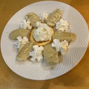 Banana tempura w ice cream