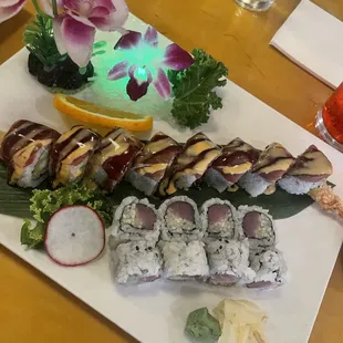 Tree roll and Tuna cucumber roll