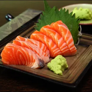 salmon sashimi