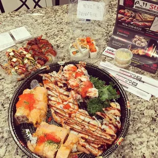 sushi and sashimi, food, sashimi, sushi