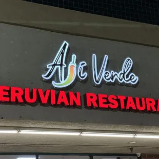 Outside front sign