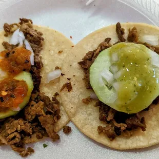 My tacos with toppings.